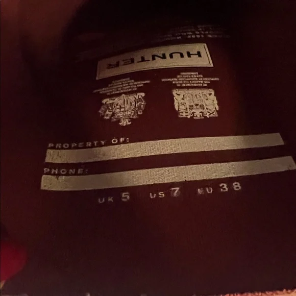 Hunter Tall Rubber Boots in Chestnut size 7 - Picture 6 of 6